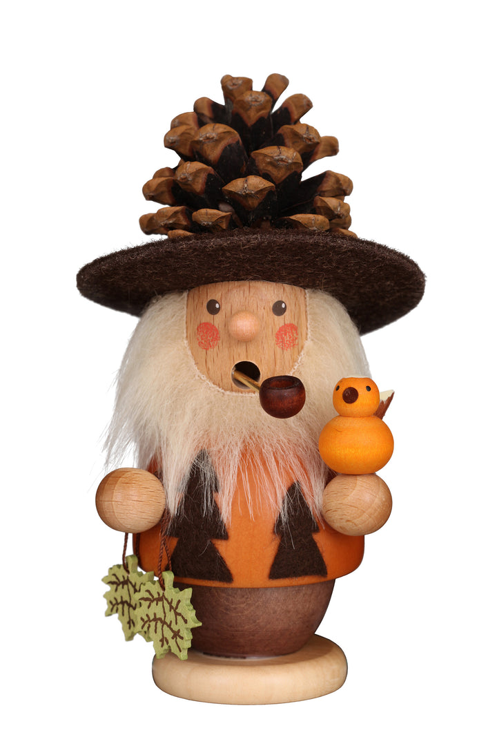 Incense Burner - Mini - Fir Cone Man with Bird