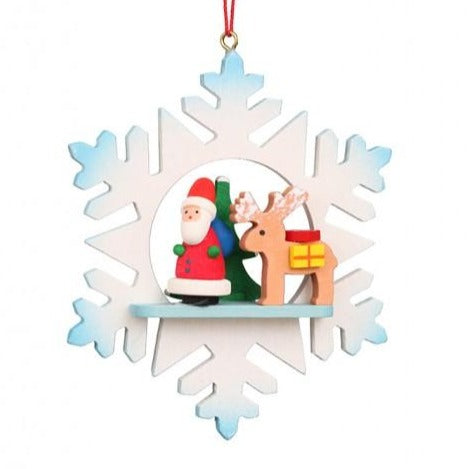 Santa Floating on a Snowflake - Christmas tree decoration