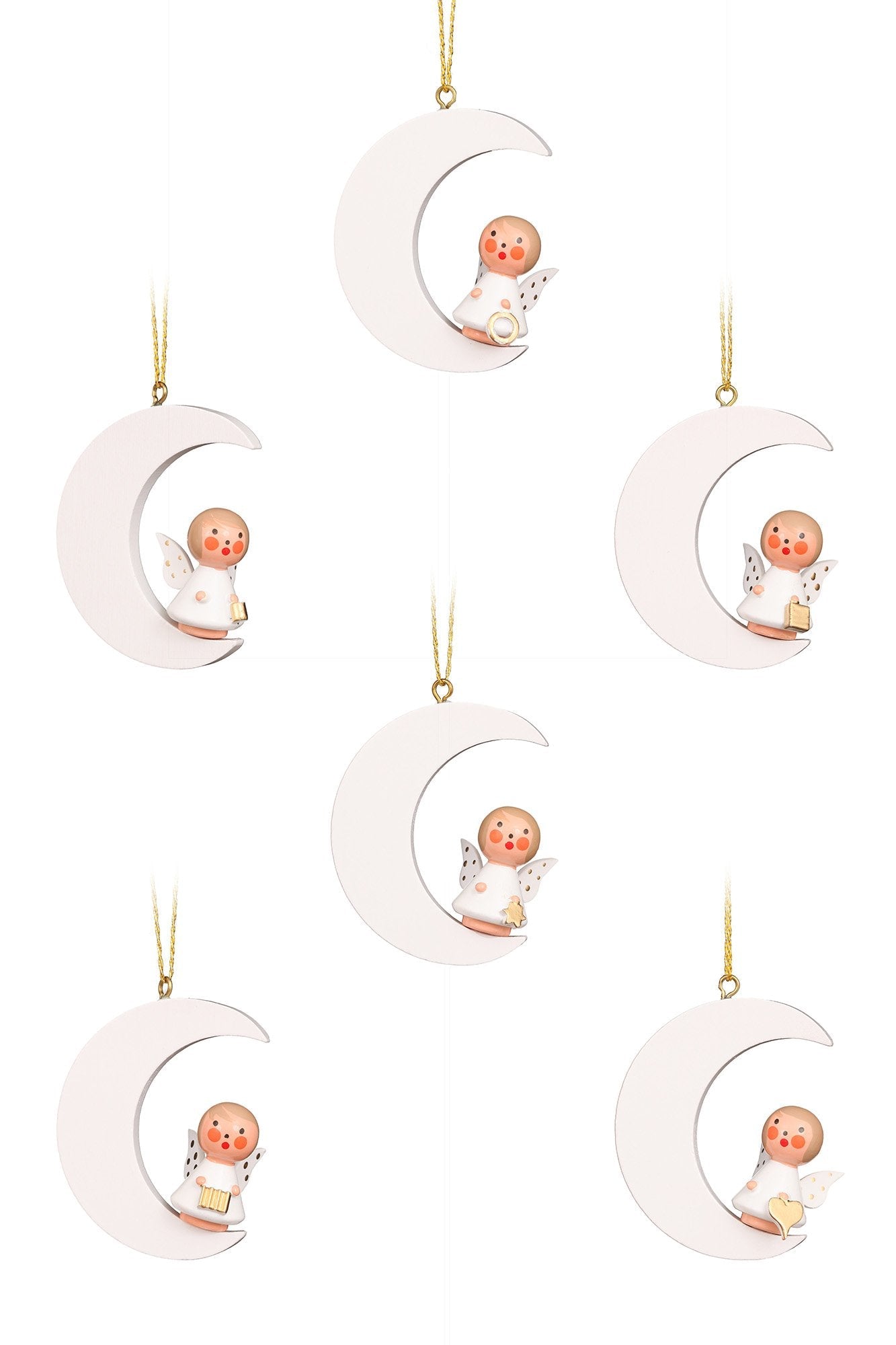 Mini angel - Moon-sitting - Christmas tree decoration