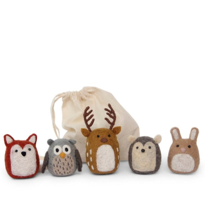 Children's Hanging Decoration Set - Forest Animals (Set of 5)