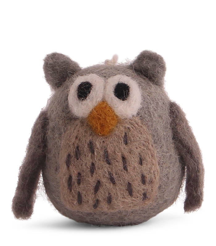 Felt Christmas Tree Decoration - Owl (Mini)