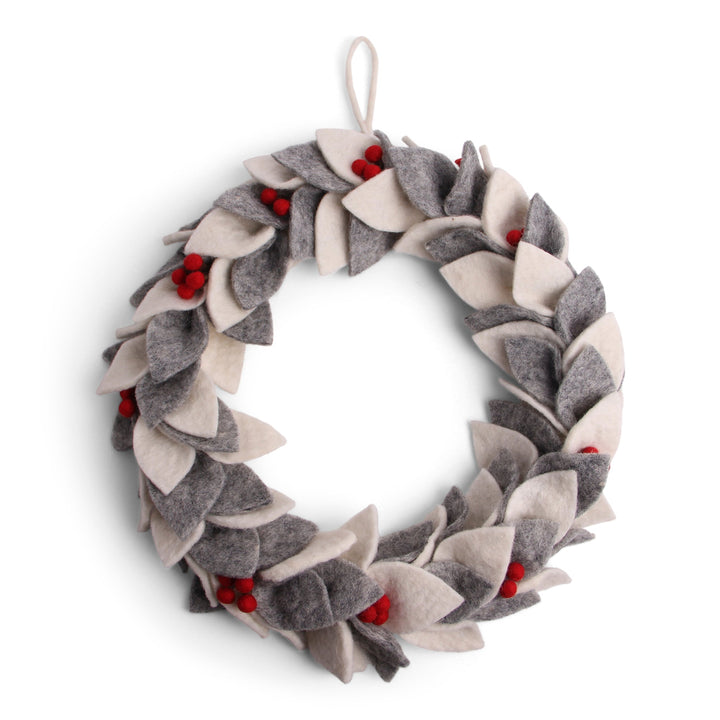 Felt Christmas Wreath - Large Winter Holly