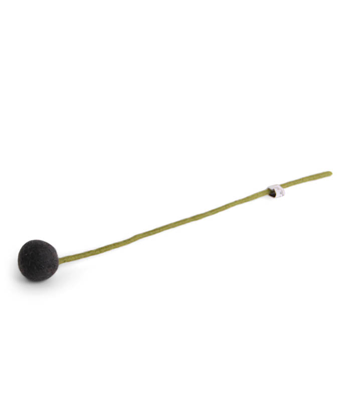 Felt Flowers - Blossom Medium (3.5cm) - Black (Anthracite)