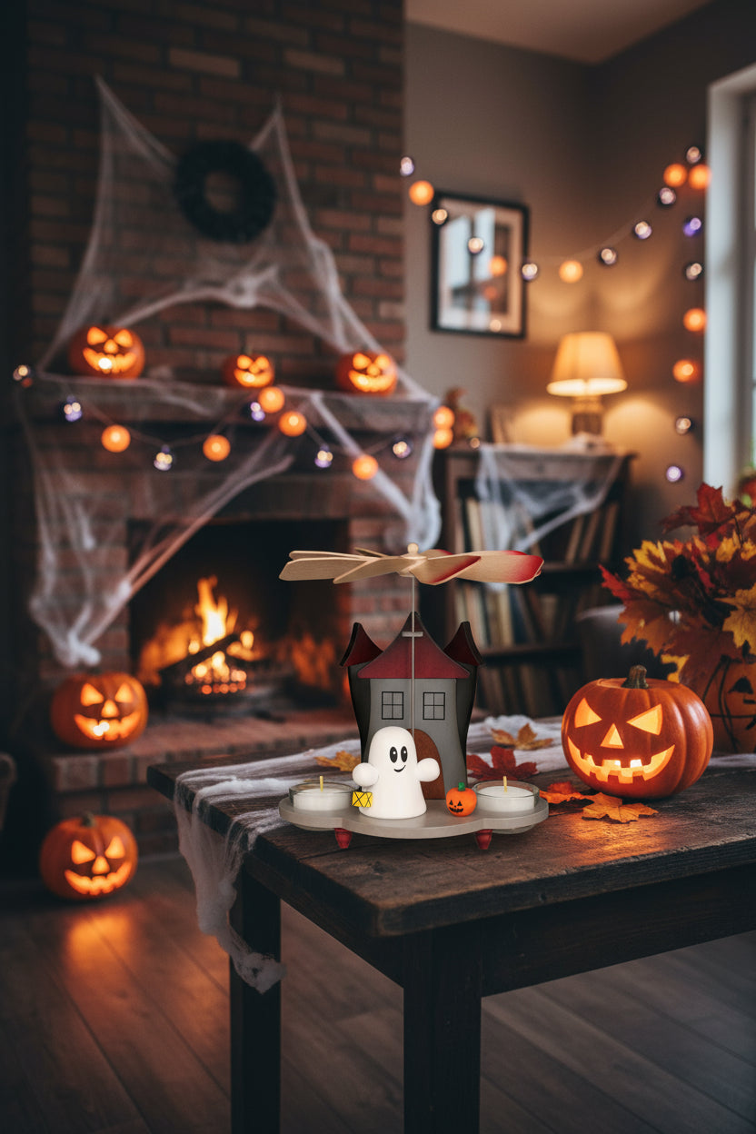 Halloween Candle Pyramid - Haunted Castle