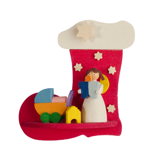 Angel in a Stocking (Baby & Pram) - Christmas Tree Decoration