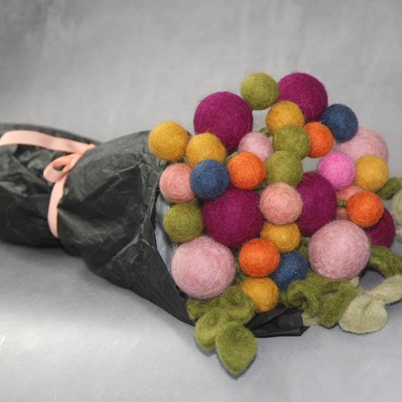 Felt Flowers - Blossom Small (2cm) - Orange