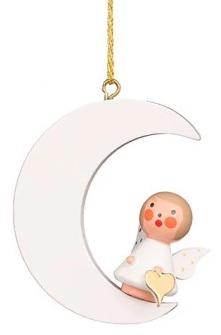 Mini angel - Moon-sitting - Christmas tree decoration