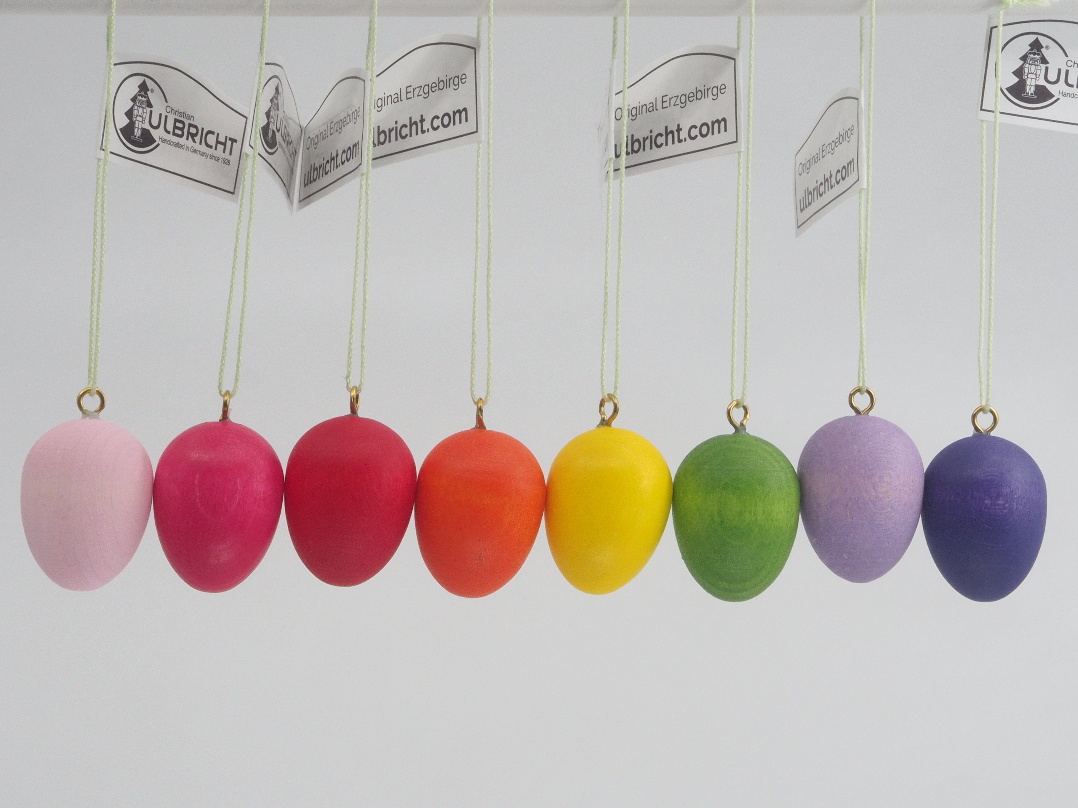 A Rainbow of Easter Eggs (Set of 8 Petite) - Easter Tree Decoration