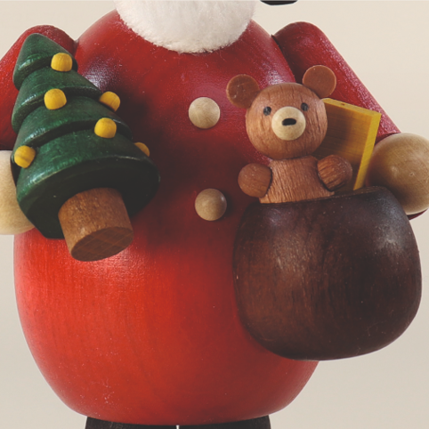 Incense Burner - Santa with Teddy and Tree